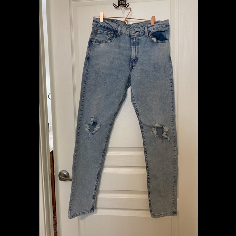Mens Levi’s Vintage Acid Wash, Slim Taper Jeans, 33x34